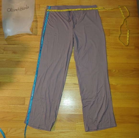 Fig Lavender Buttery Soft Pajamas Pants Drawstring Waist Lounge Wide Leg 2XL - Picture 4 of 11